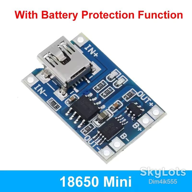 Модуль заряда Li-ion аккумуляторов TP4056 Mini-USB с защитой - фото фото фото 0