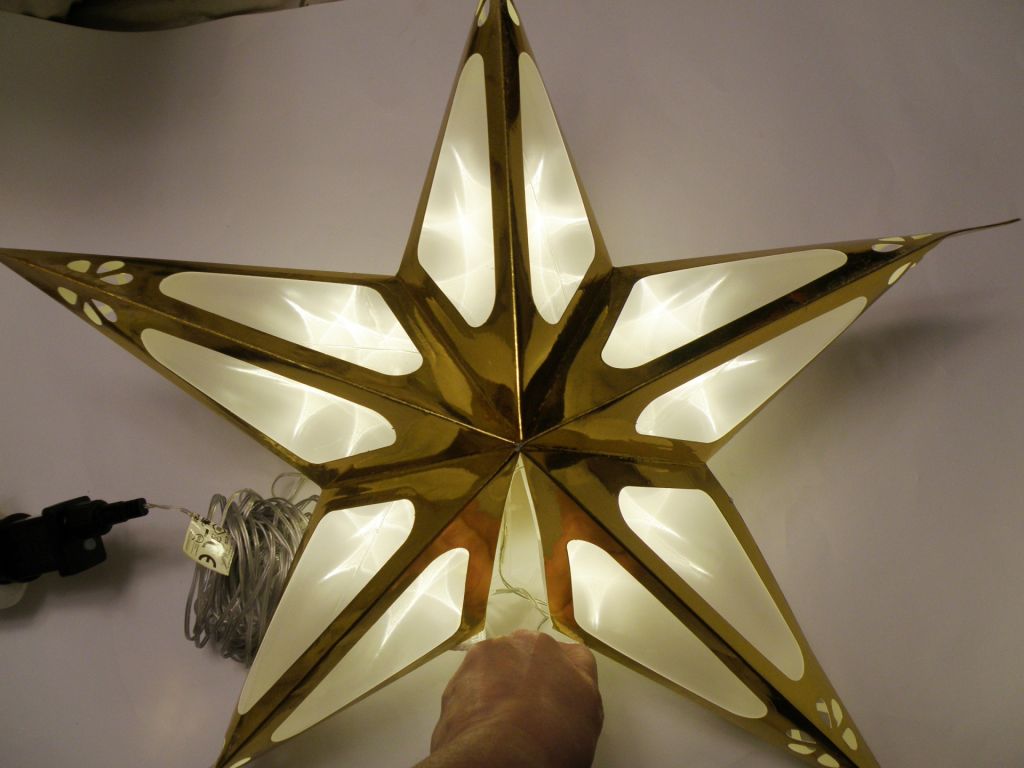 Велика різдвяна зірка з LED світлом для декору - фото фото фото 4