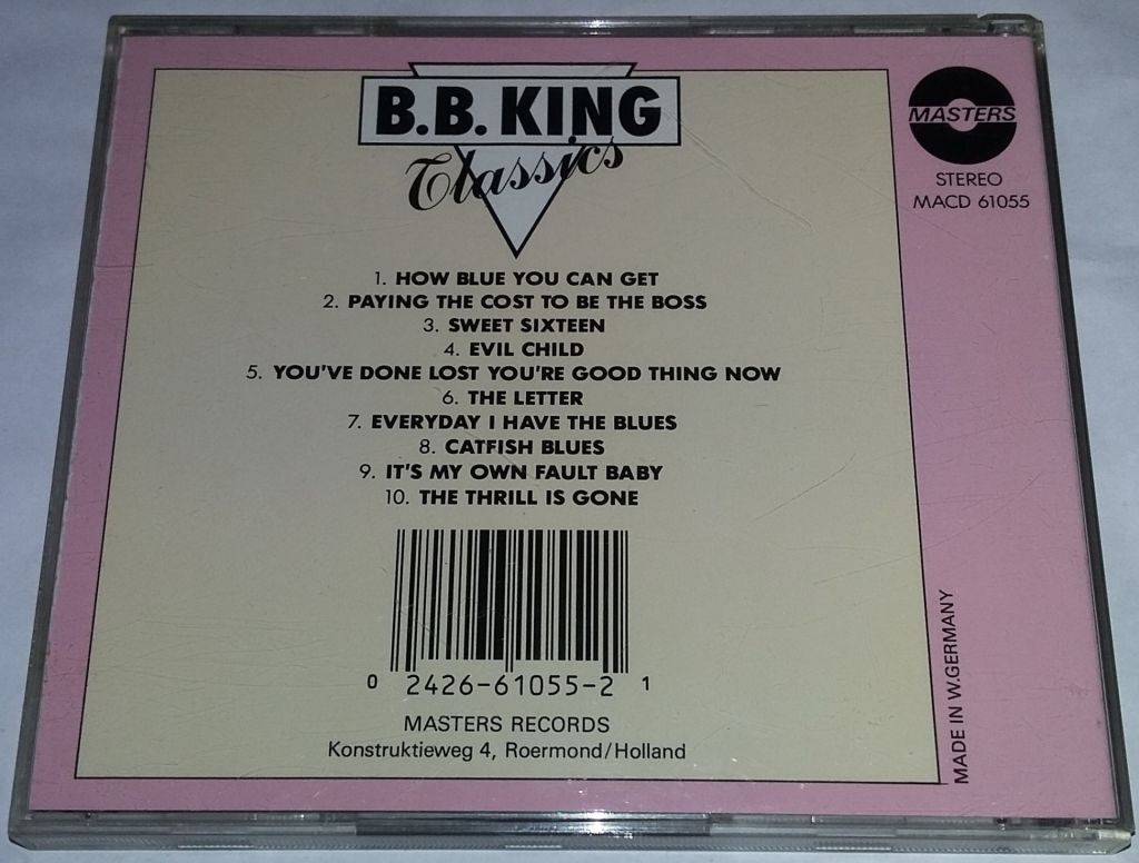 B.B. KING Classics CD Germany - фото фото фото 2