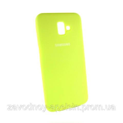 Samsung J6 Plus J610 Чехол силиконовый Silicone Cover (желтый) - фото фото фото 0