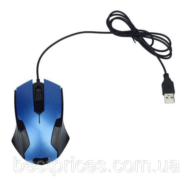 Проводная оптическая мышь optical mouse синяя - фото фото фото 4