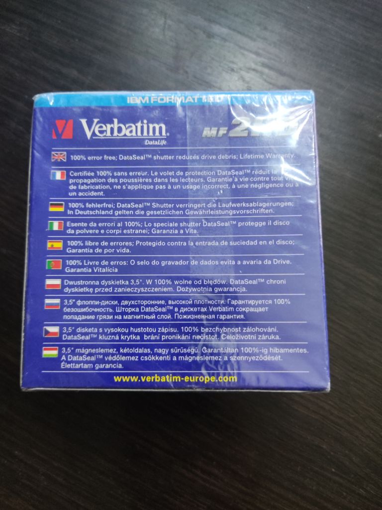 Дискеты Verbatim MF 2HD 10 шт pack 1.44 mb НОВЫЕ - фото фото фото 3