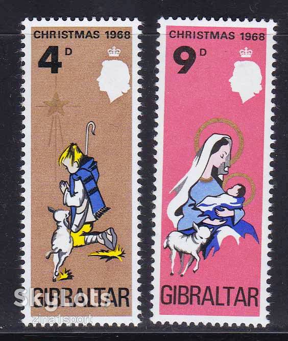 ZM Гибралтар 1968 г MNH - Рождество - фото фото фото 0