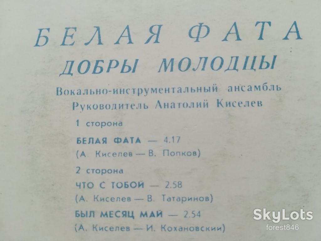 Добры молодцы-Белая фата  (2)-Ex., 7"-Мелодія - фото фото фото 1