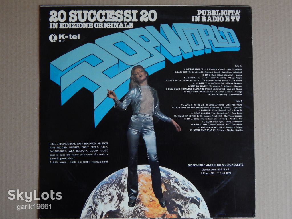 Various ‎– Pop World   (20 Successi 20)   (K-Tel ‎– TI 117, Italy) EX+/EX+ - фото фото фото 1