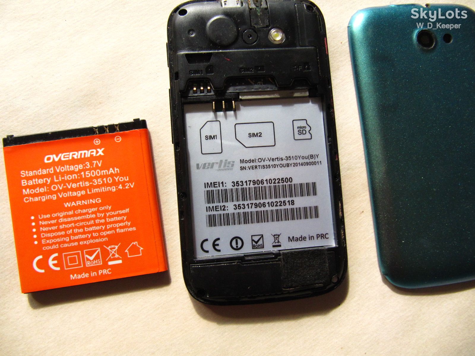 Overmax Vertis 3510 You з батареєю та зарядкою, смарт-звонилка на Android 4 - фото фото фото 4