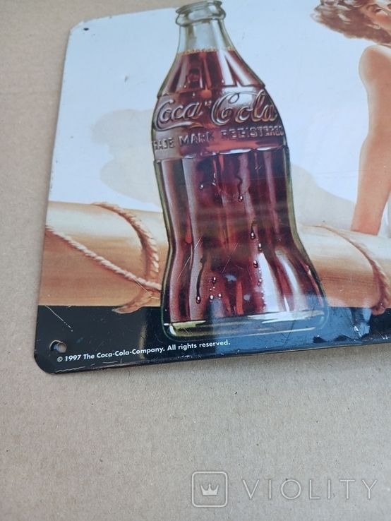 Металлическая табличка Coca -Cola "Be refreshed"   (из Германии) - фото фото фото 3