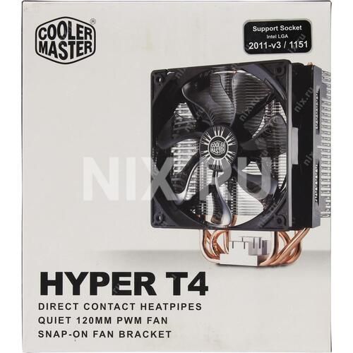 кулер для процессора, COOLER MASTER T4    (115X/775/1200) max  tdp 120wt   (RR-T4-18PK-R1) - фото фото фото 0