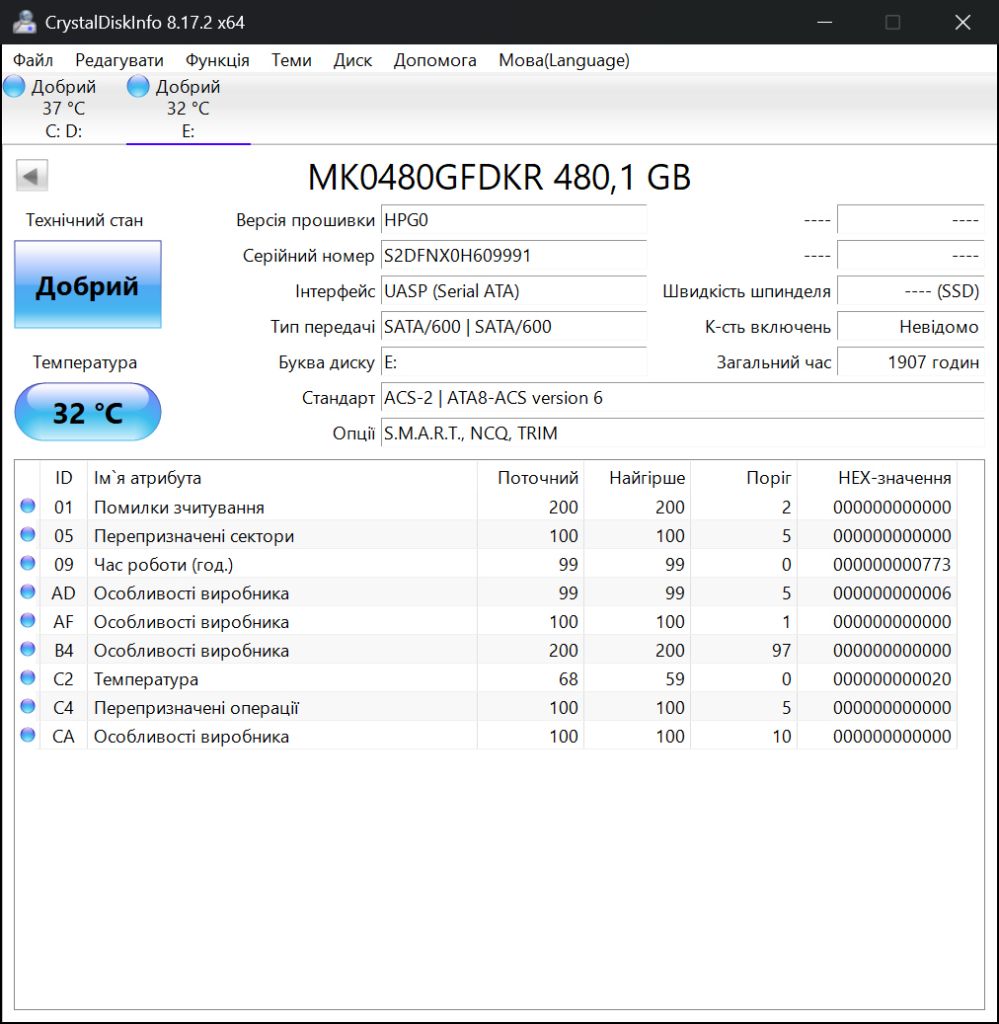 Накопичувач SSD 2.5" SATAIII SAMSUNG SM863  (MK0480GFDKR) 480,1 GB ENTERPRISE CLASS - фото фото фото 1