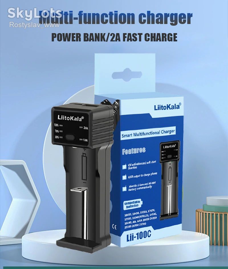 Зарядний пристрій LiitoKala Lii-100C зарядное устройство PowerBank - фото фото фото 4