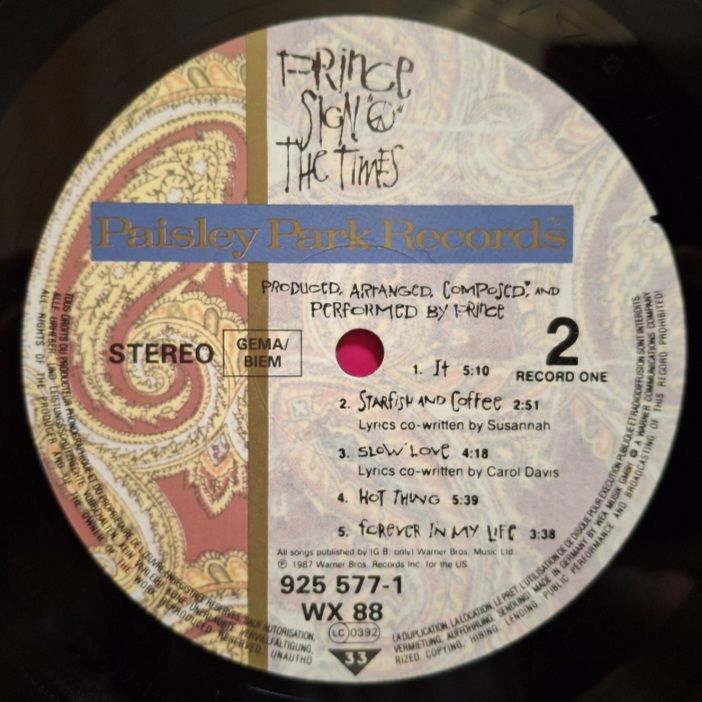 Prince - Sign "O" The Times - 1987.  (2LP). 12. Vinyl. Пластинки. Germany. - фото фото фото 7