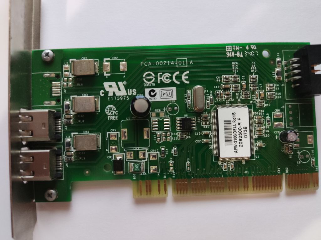 Контроллер PCI IEEE 1394 AFW-2100/DELL RoHS 2092300-R F - фото фото фото 0