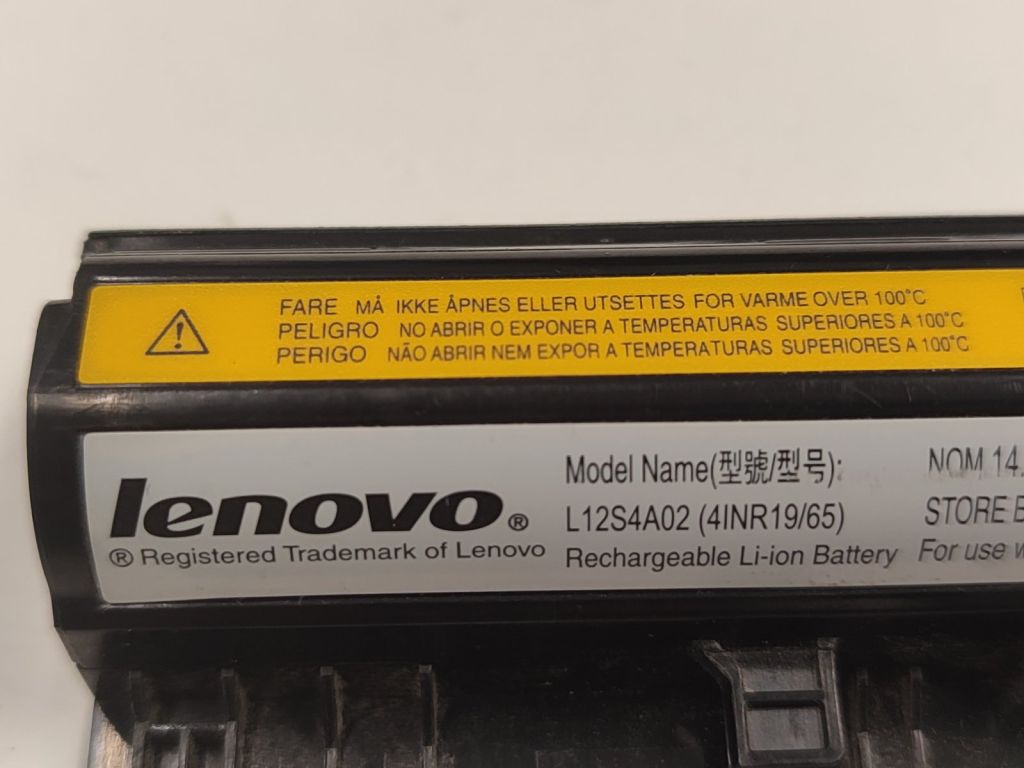 Батарея оригінал    (неробоча) Lenovo L12S4A02  (4INR19/65) - фото фото фото 2