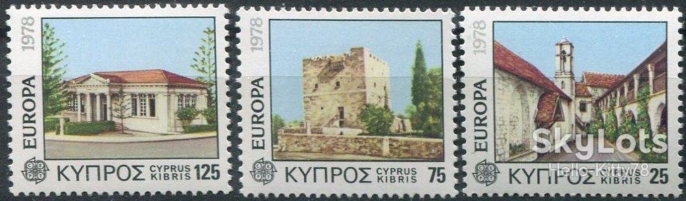 Кипр 1978 Европа СЕРТ Mi 484-486 MNH - фото фото фото 0