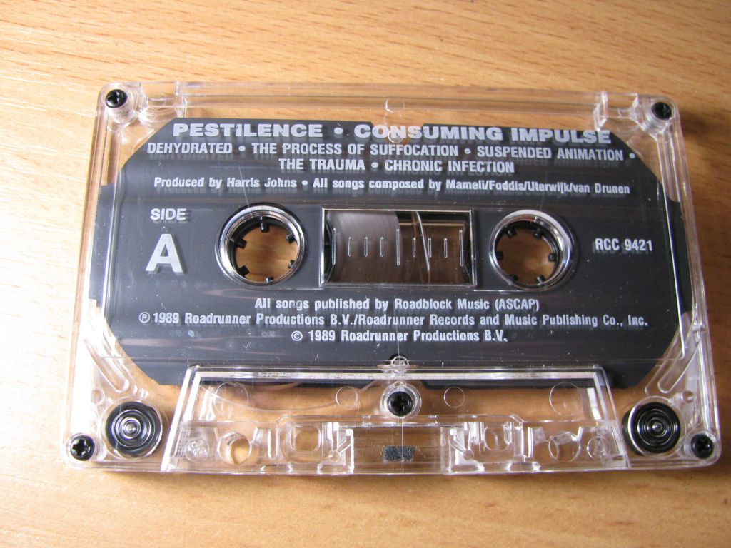 PESTILENCE - Consuming Impulse  (1989 Roadracer  1st press,USA) CASSETTE - фото фото фото 4