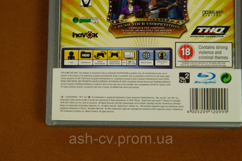 Диск Playstation 3 - Saints Row 2 - фото фото фото 3