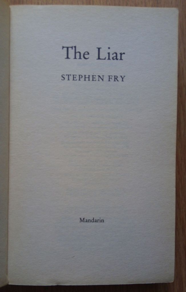 Liar The Stephen Fry English на Английском книга - фото фото фото 3