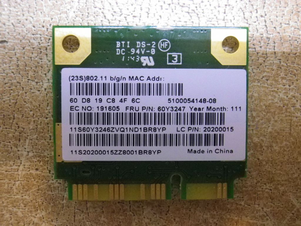 Б/У Wi-Fi карта на Lenovo L520 - фото фото фото 1