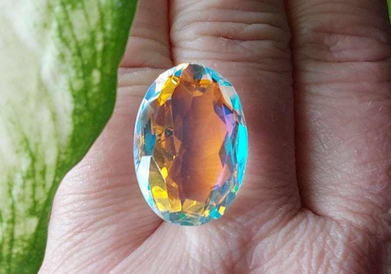 Радужный кварц 26.60 Ct Сертификат - фото фото фото 7