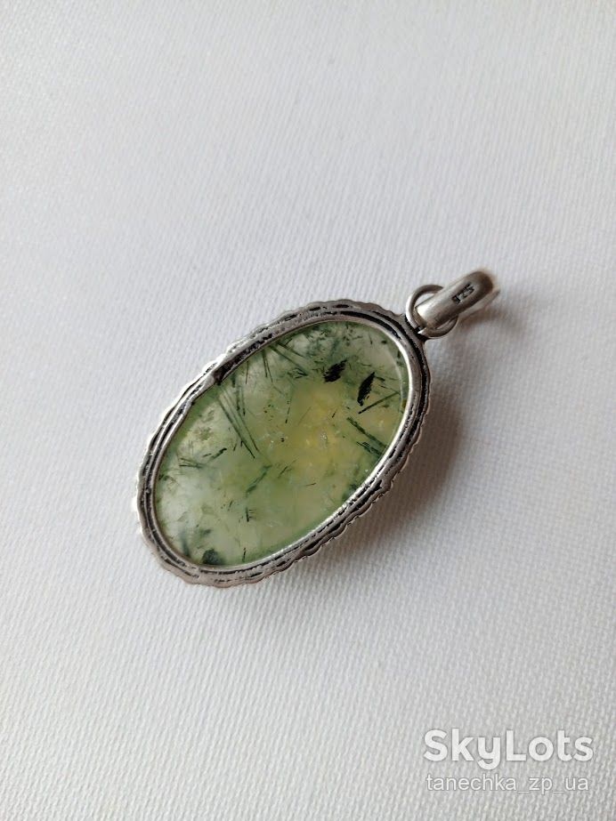 кулон природний преніт, підвіска, пренит, Індія - фото фото фото 5