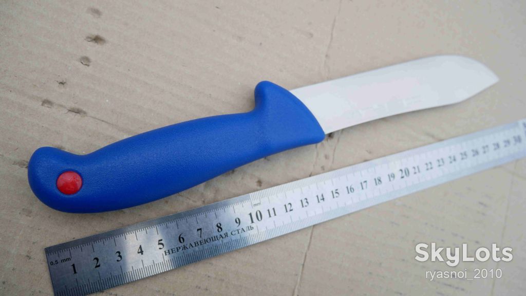 Plys TZHX065 D6, Plastic blue, 40Cr13 Satin, Kitchen Knife, Fixed - фото фото фото 8