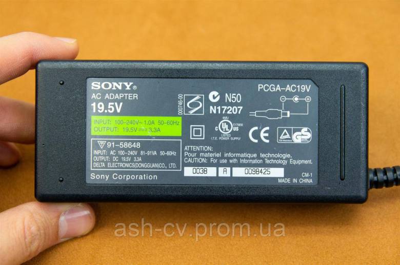 Блок живлення Sony PCGA-AC19V 19,5V 3,3A - фото фото фото 3