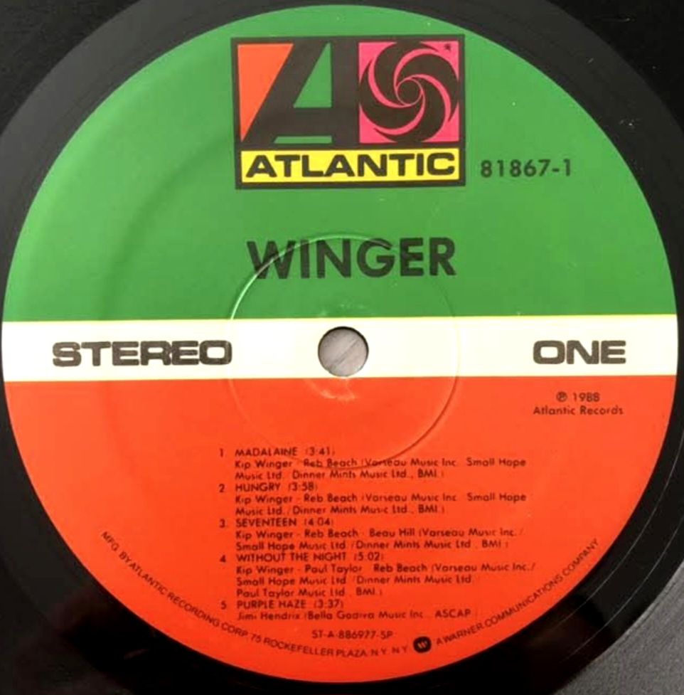 Winger - Winger - 1988.  (LP). 12. Vinyl. Пластинка. USA. - фото фото фото 4