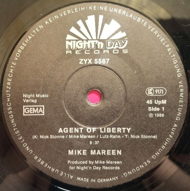 Mike Mareen - Agent Of Liberty - 1986.  (EP). 12. Vinyl. Пластинка. Germany. - фото фото фото 2
