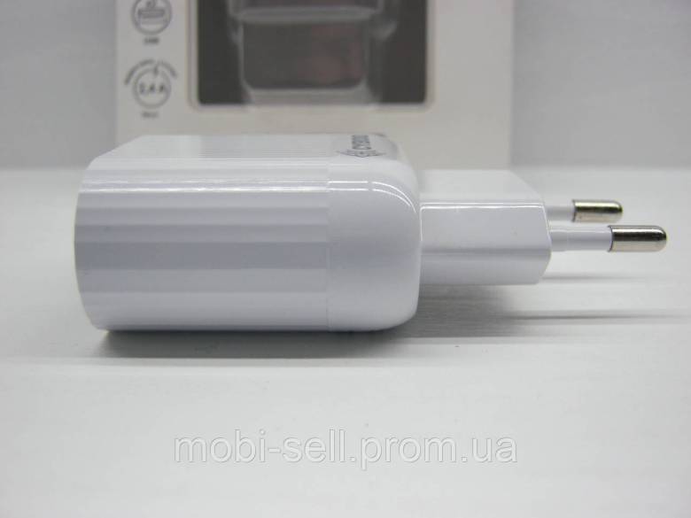Зарядное устройство CYBOO 12W, 2 x USB, 5V / 2.4A, White, сетевое - фото фото фото 3
