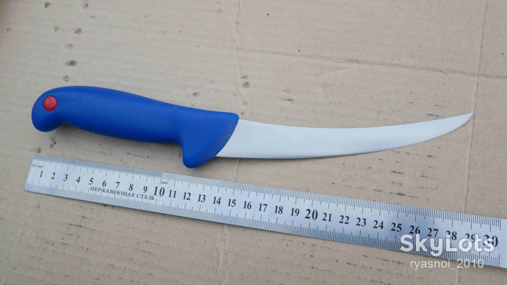 Plys TZHS903 D4, Plastic blue, 40Cr13 Satin, Kitchen Knife, Fixed - фото фото фото 2