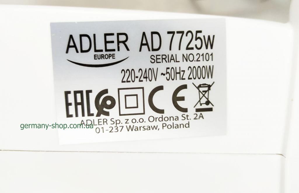 Новый европейский тепловентилятор из Европы Adler AD7725 с гарантией - фото фото фото 6