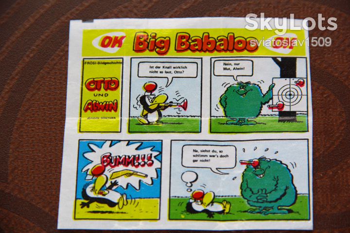 вкладыш этикетка жевательной резинки OK  BIG BABALOO - фото фото фото 0