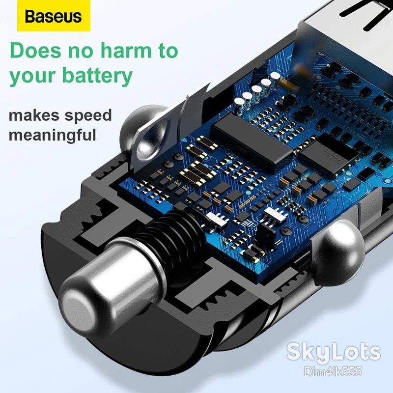 Автомобильное зарядное устройство Baseus Circular Plastic BS-C16C1 Dual QC3.0 2USB 30W 5A - фото фото фото 4
