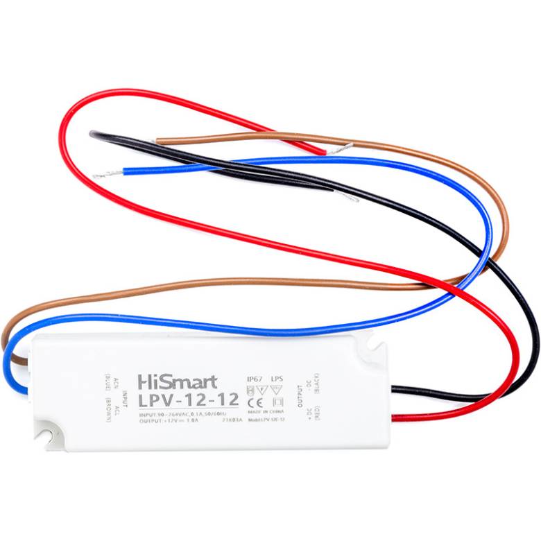 Блок питания HiSmart 12V, 1А, 12W, IP67 - фото фото фото 0