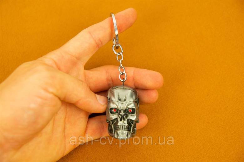 Брелок, на ключі, Термінатор, Terminator, голова, металева - фото фото фото 2