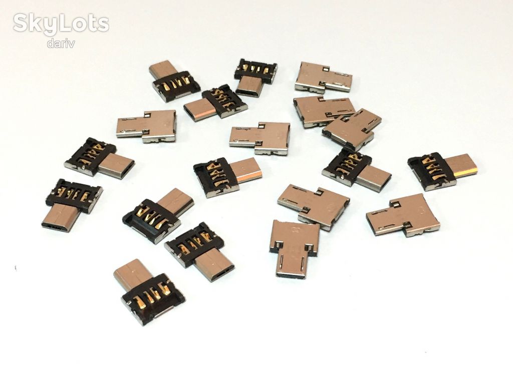 OTG переходник Metal micro USB Black - фото фото фото 0