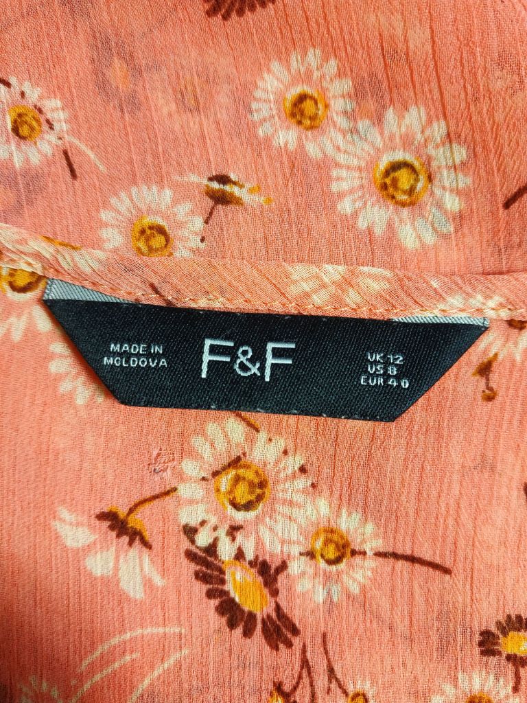 Блуза жіноча шифонова рожева F &amp; F p-p 12 - фото фото фото 3