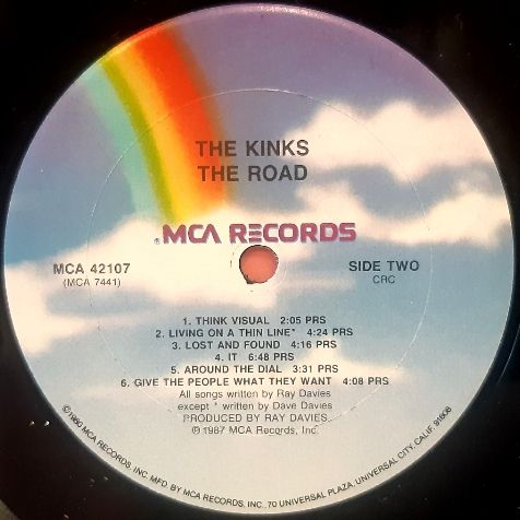 The Kinks - Live The Road - 1987.  (LP). 12. Vinyl. Пластинка. US. - фото фото фото 2