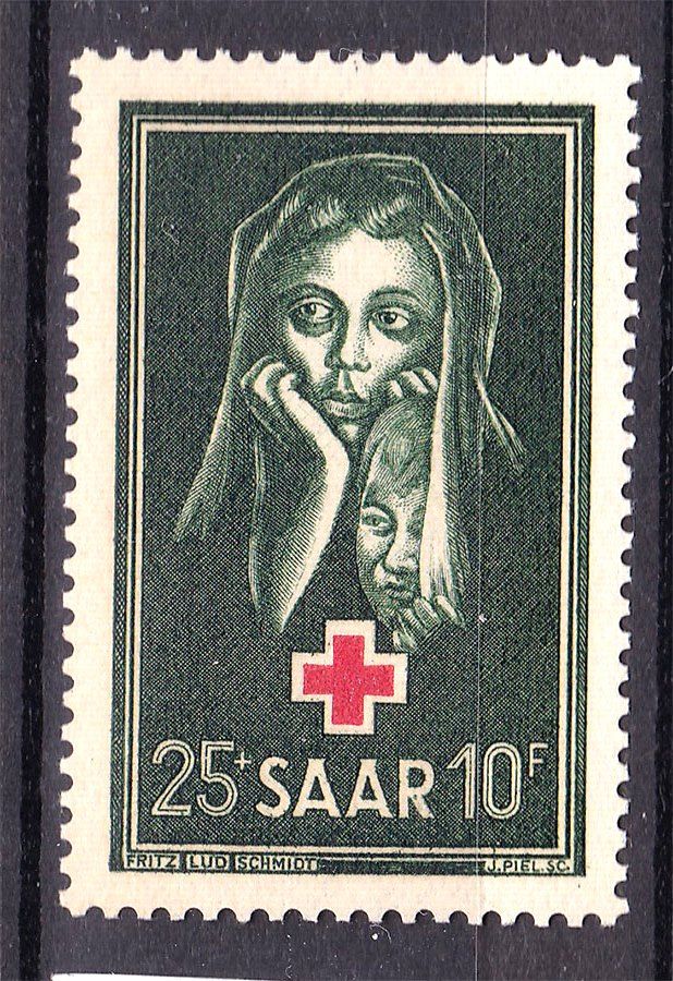 Германия   SAAR   1951 г  MNH - КРАСНЫЙ КРЕСТ - фото фото фото 0