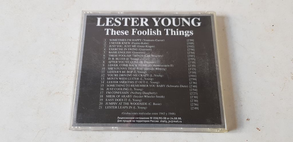 Lester Young These Foolish Things - фото фото фото 1