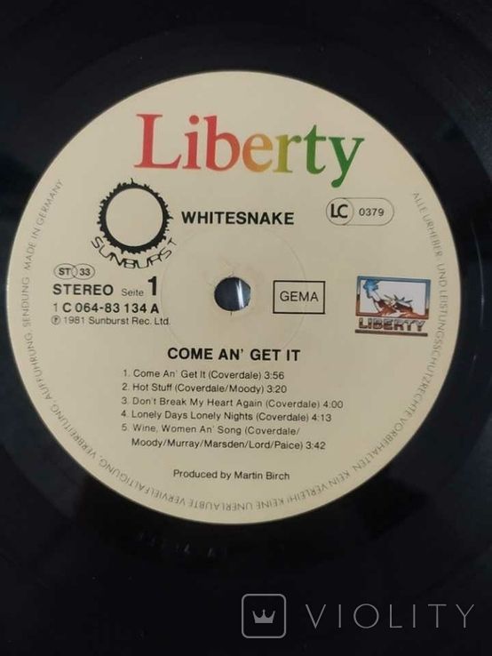 Whitesnake - Come An Get It LP Liberty 1981 Germany - фото фото фото 5