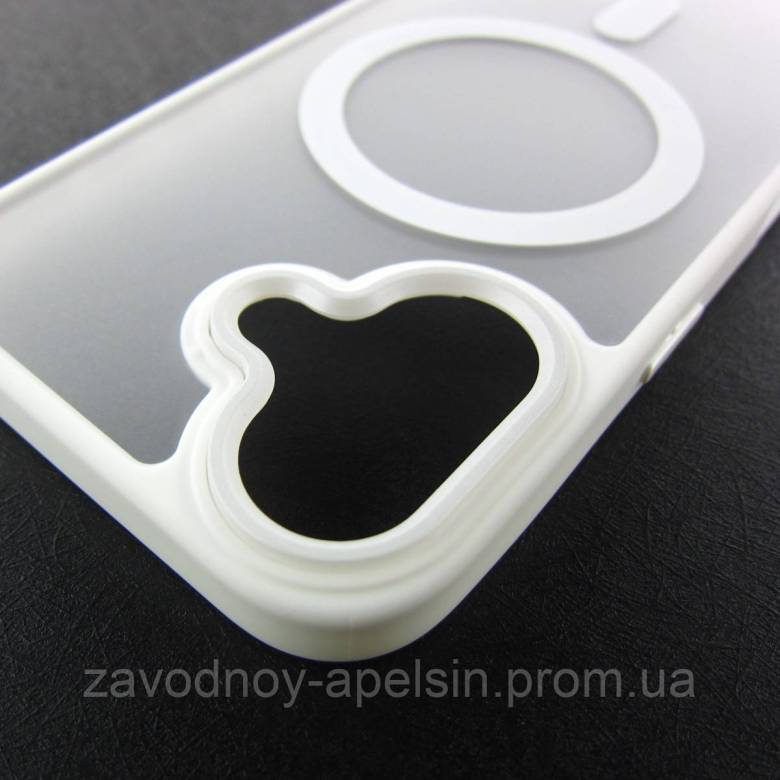 IPhone 16 Чехол матовый Магнит TPU+PC (белый) - фото фото фото 1