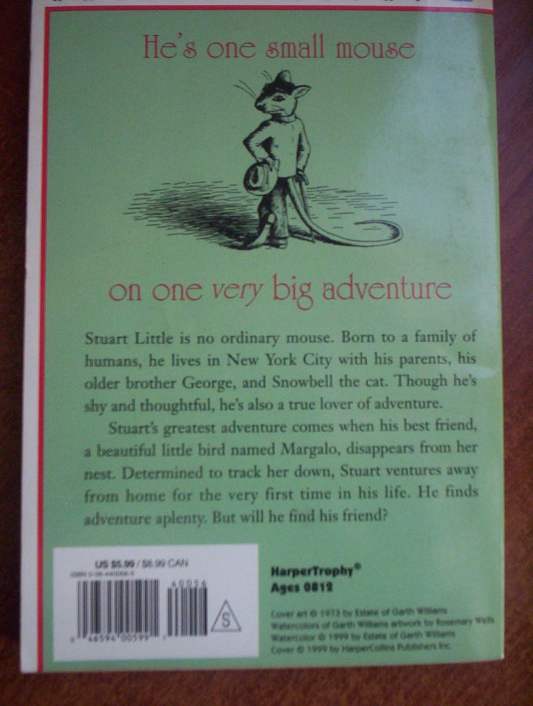 F B White. Stuart Little. Стюарт Літтл. 1973 англ мова. - фото фото фото 4