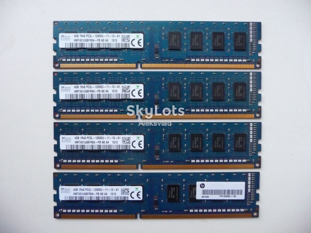Skhynix 4GB DDR3 1600 1Rx8 PC3L-12800U-11-13-A1 HMT451U6BFR8A-PB Intel/AMD - фото фото фото 3