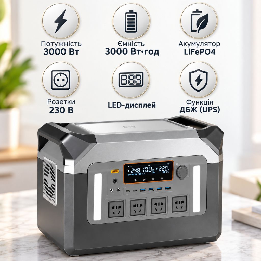 Зарядна станція YSD-3000 / Портативна зарядна станція 3000 Вт - фото фото фото 1