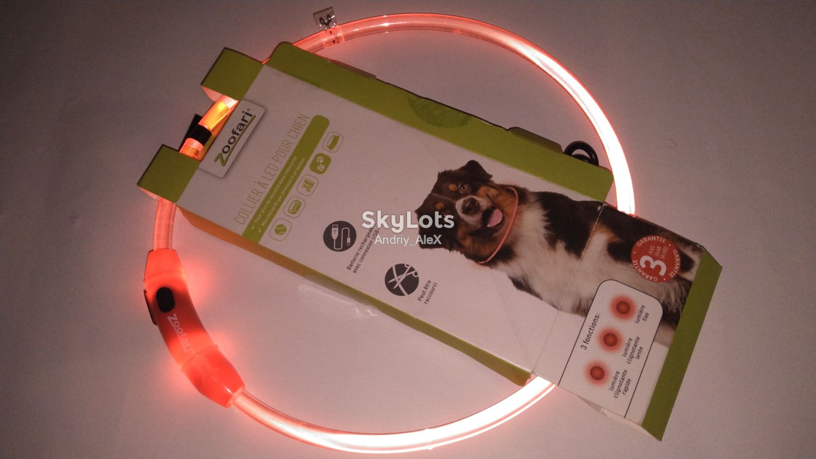 Amazon! Мегалот 6! LED нашийників для собак Zoofari LED-Hundeleuchtband [Німеччина]    (ошейник светящийся) - фото фото фото 2
