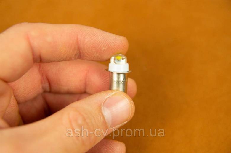 Лампочка, для ліхтарика, 3V, 0.5W, LED, P13.5, P13.5S, PR2 - фото фото фото 6