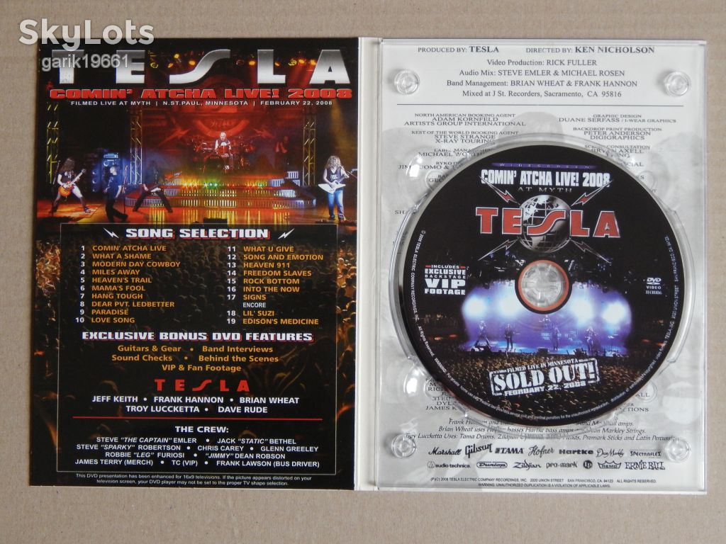 Tesla ‎– Comin' Atcha Live! 2008 (DVD, Digipak, Unofficial) - фото фото фото 2