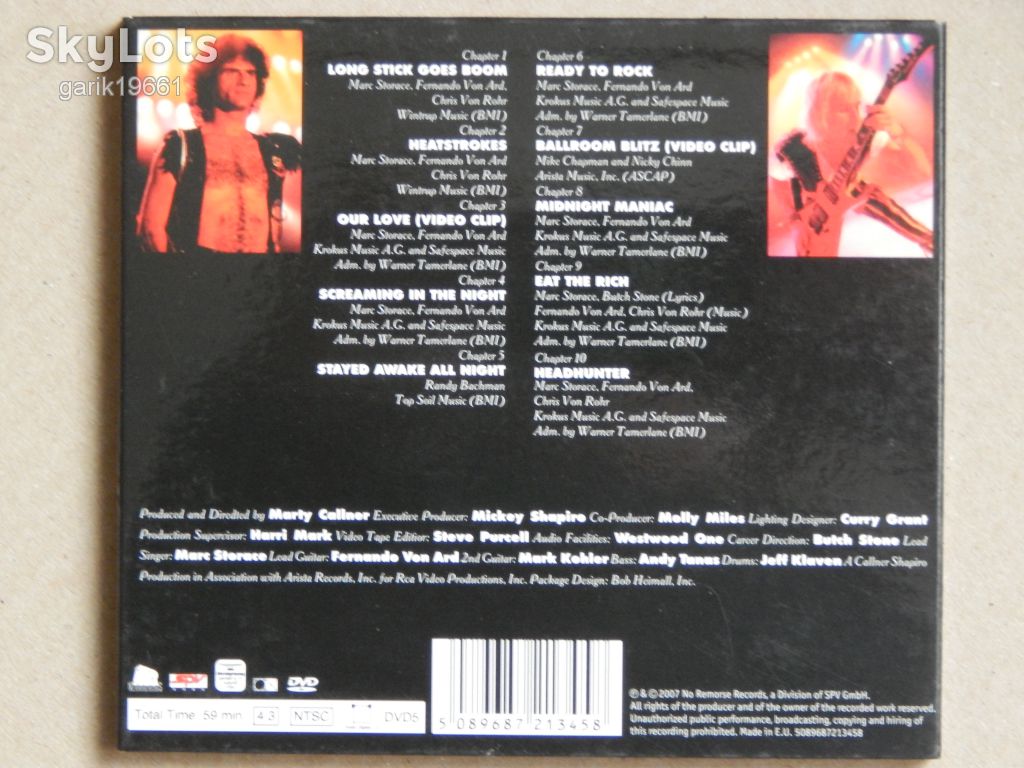 Krokus ‎– The Video Blitz (DVD, Unofficial Release, Digipack) - фото фото фото 1