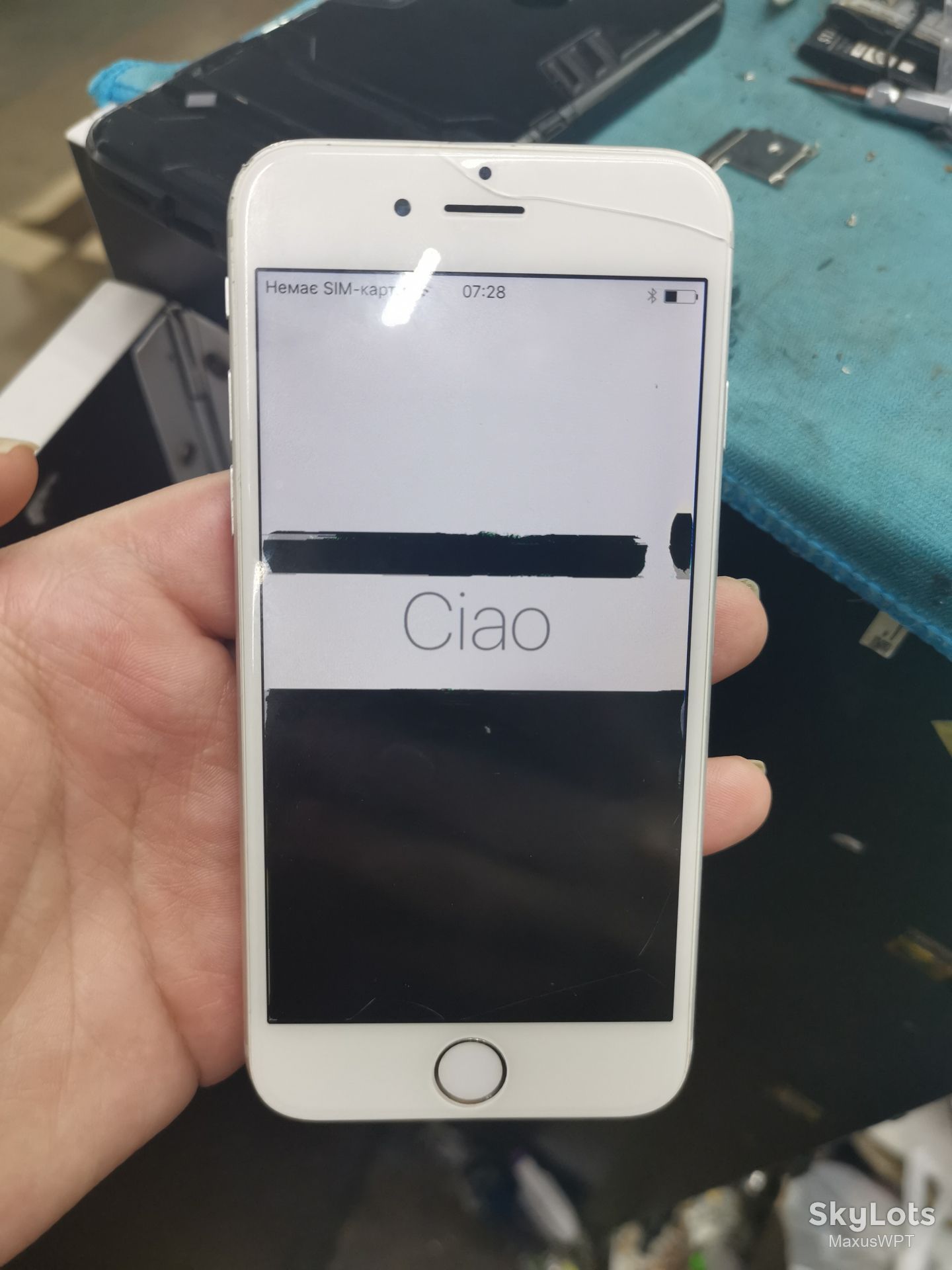 #1742 Sklad Iphone 6 silver icloud half lcd - фото фото фото 0